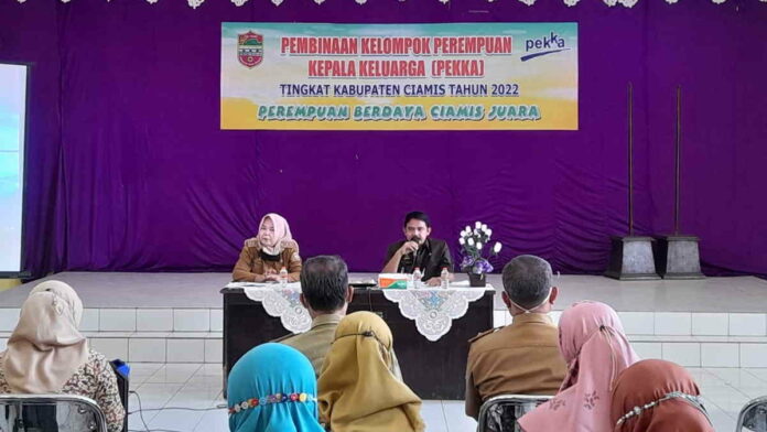 Dinas PPKBP3A Ciamis Lakukan Pembinaan Kelompok Perempuan Kepala Keluarga