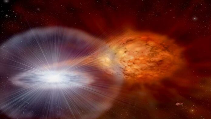 Letusan Sistem Biner RS Ophiuchi Terlihat Mengeluarkan Sinar Gamma