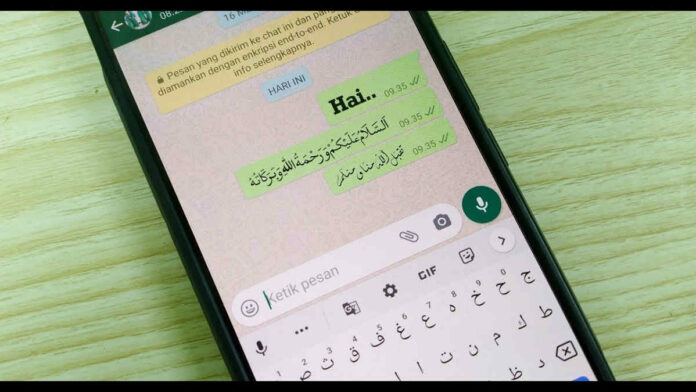 Menulis Arab di HP