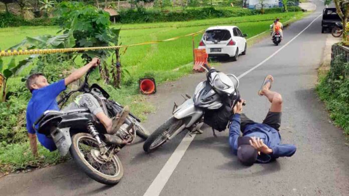 Motor Terlibat Tabrakan di Ciamis