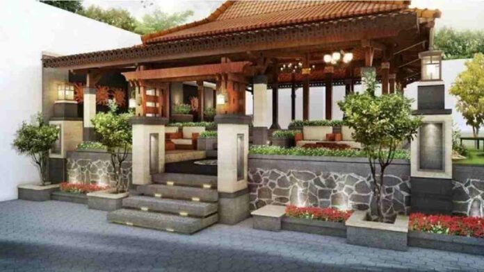 Desain Taman Rumah Joglo, Ciptakan Hunian Terkesan Natural