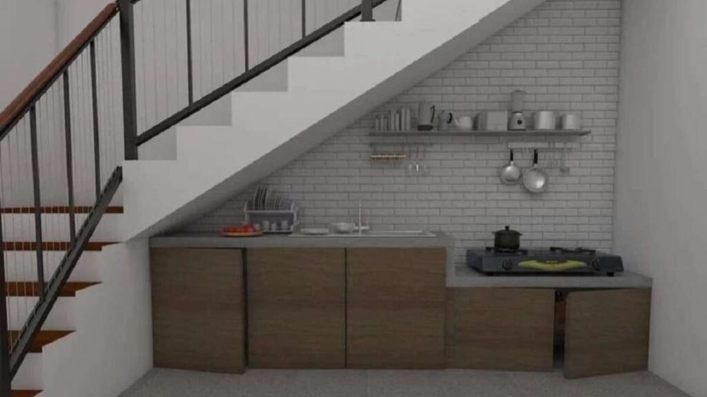 Kitchen Set Bawah Tangga Modern