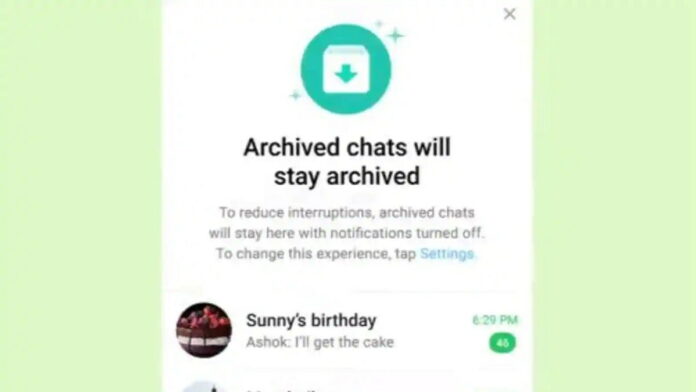 Fitur Archive WhatsApp
