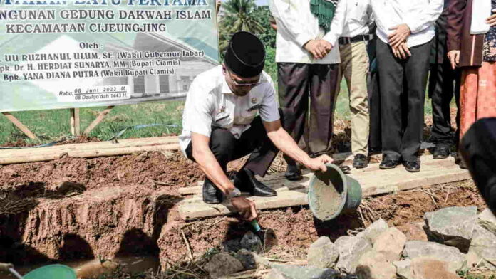 Gedung Dakwah Kecamatan Cijeungjing Dibangun, Bupati Ciamis Siap Bantu