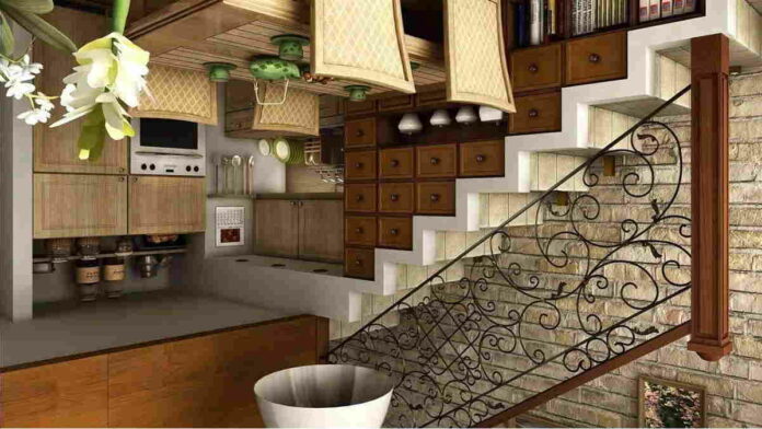 Interior Ruang Makan di Bawah Tangga yang Menarik dan Inspiratif