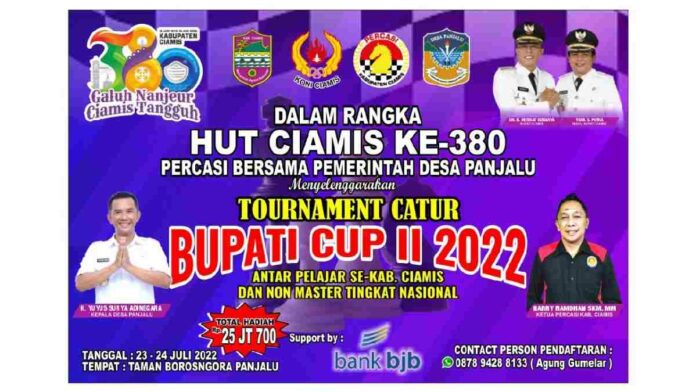Turnamen Catur Bupati Cup II Kembali Digelar di Ciamis