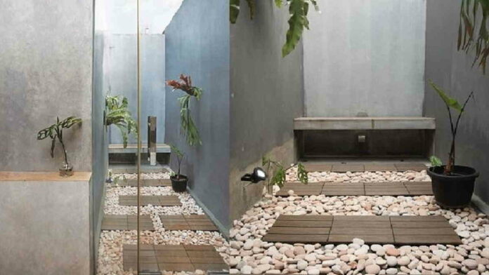 Desain Kamar Mandi Industrial Ciptakan Suasana Sederhana