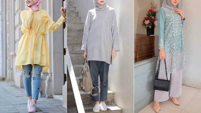 Baju Tunik Modern Remaja Berhijab Tampil Stylish dan Sopan
