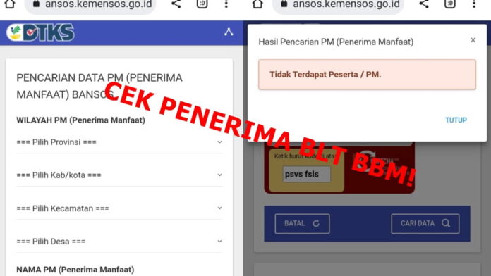 Cek penerima BLT BBM