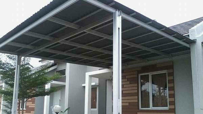 Model Kanopi Baja Ringan Depan Rumah Minimalis Modern
