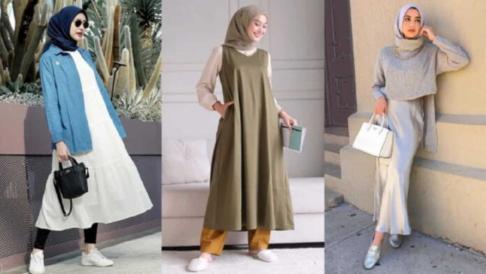 Baju Terusan Tanpa Lengan untuk Wanita Berhijab, Ini Inspirasinya
