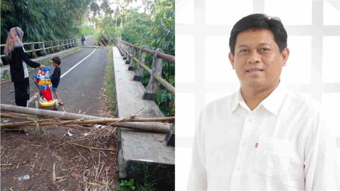 Duh, 6 Bulan Tak Bisa Dilalui, Anggota DPRD Ciamis Minta Jembatan Wanasigra Segera Diperbaiki