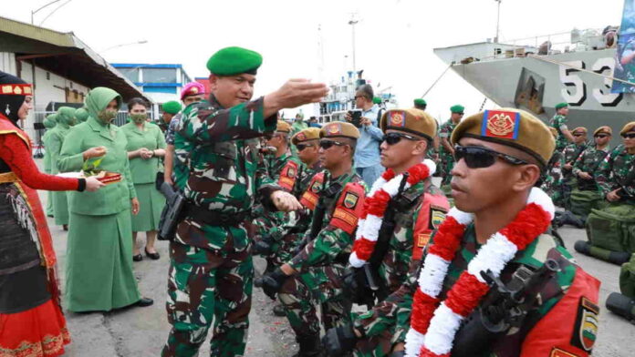 Pangdam Bukit Barisan I, Sambut Kedatangan Prajurit Satgas Perbantuan dari Maluku
