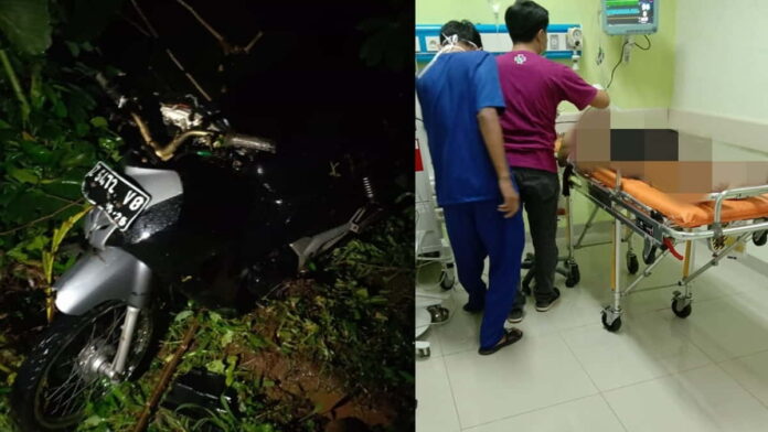 Pemotor oleng hingga tewas