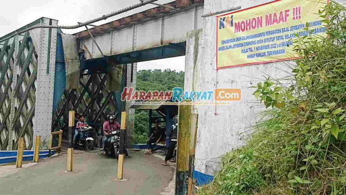 Akses Jalan Jembatan Cirahong Ciamis-Tasik akan Ditutup Total