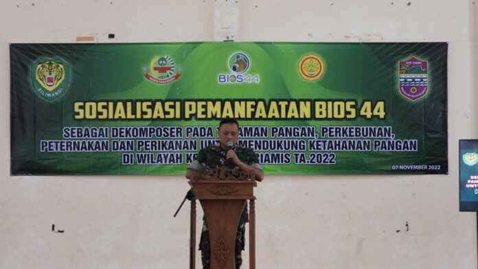 Dukung Ketahanan Pangan Masyarakat, Kodim 0613 Ciamis Bersama Distan Sosialisasikan Pemanfaatan Bios 44