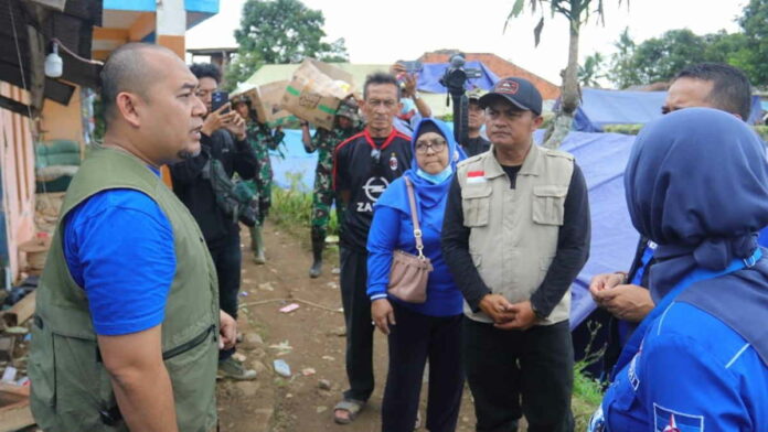 Jalankan Instruksi AHY, Wasekjen Demokrat Jovan Latuconsina Salurkan Bantuan untuk Korban Gempa Cianjur