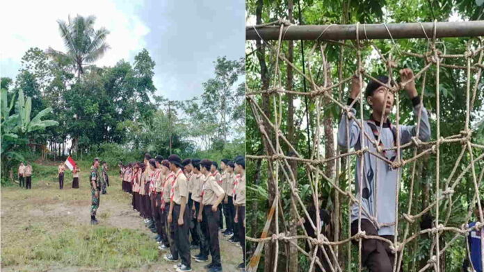 MA PUI Cijantung Gelar Kegiatan Pramuka di Agrowisata Cibungureun Ciamis