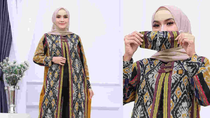 Model Gamis Batik Rompi Panjang, Sempurnakan Tampilan Elegan
