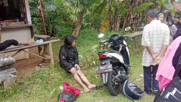 Akibat Rem Blong, Dua Motor Matic Terlibat Kecelakaan di Cipaku Ciamis