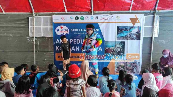 Badut Gallery Tasikmalaya Bikin Anak-anak Korban Gempa Cianjur Bisa Tertawa Lagi