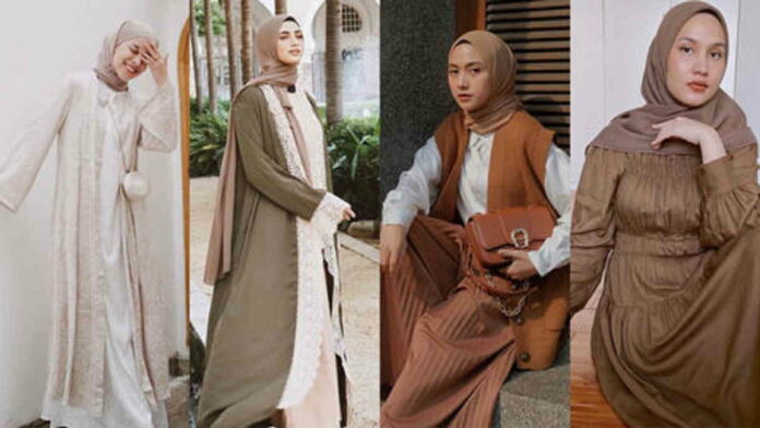 Gamis Earth Tone Inpirasi Pilihan Warna Lembut untuk Liburan
