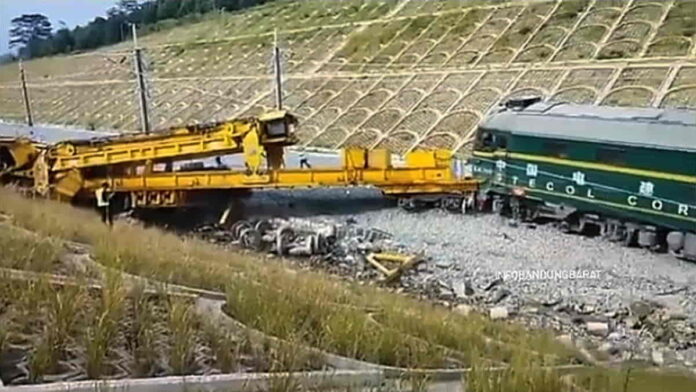 Kereta Teknis KCIC Kecelakaan