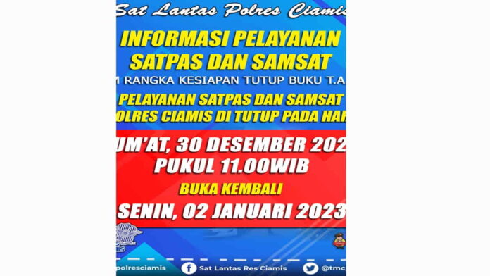 Pelayanan Satpas dan Samsat di Ciamis