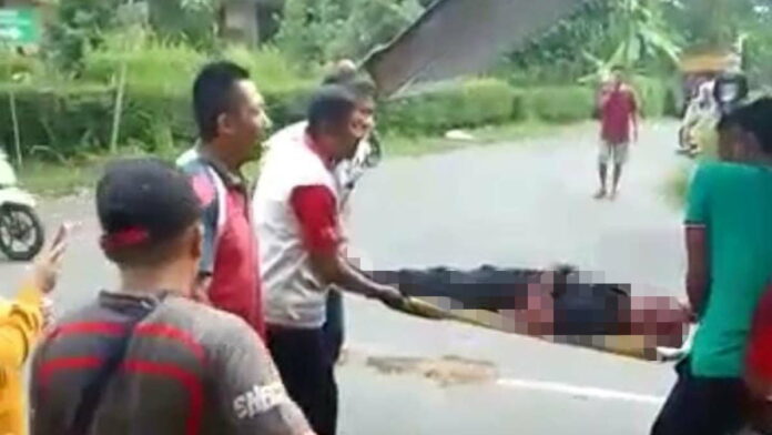 Laka Lantas di Pertigaan Handapherang Ciamis, Pemotor Kritis