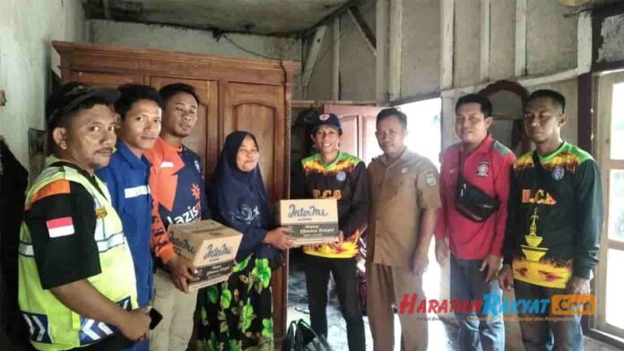 Relawan Ciamis Selatan Berikan Bantuan untuk Korban Kebakaran di Purwadadi