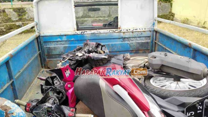 Tabrakan Motor vs Mobil di Pamarican Ciamis