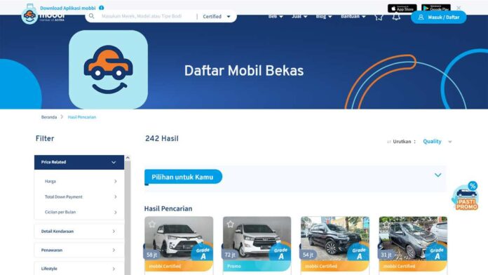 mobbi, Rekomendasi Situs Jual Beli Mobil Bekas Online Terpercaya