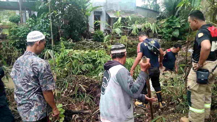Kerap Mangsa Ternak, Warga Paledah Pangandaran dan Damkar Berburu Ular Piton