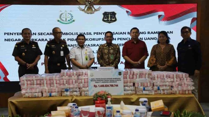 Uang Hasil Rampasan Kasus Korupsi Jiwasraya Senilai Rp 1,44 Triliun Disetorkan Kejagung ke Negara