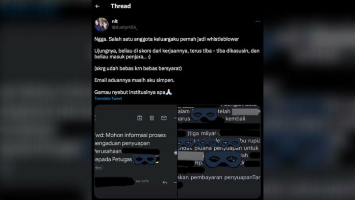 Curhat Lapor Kasus Suap Berakhir Dipenjara