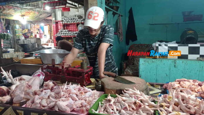 Harga Daging Ayam di Pasar Manis Ciamis Naik