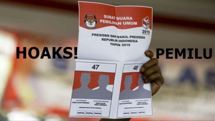 Ilustrasi Hoaks Surat Suara Pemilu