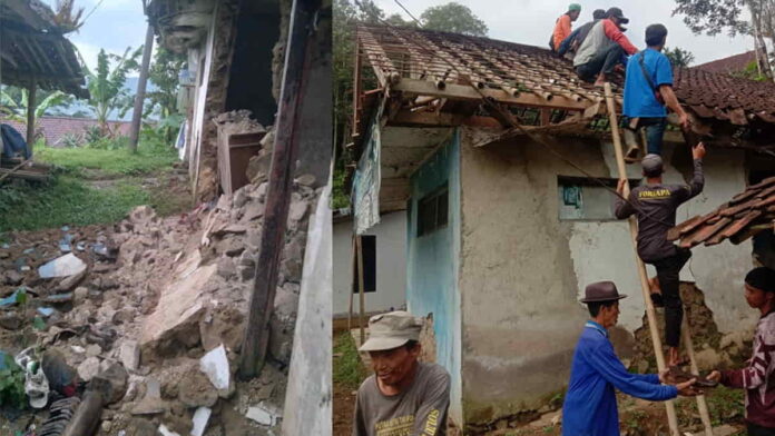 Rumah Warga Panawangan Ciamis Ambruk