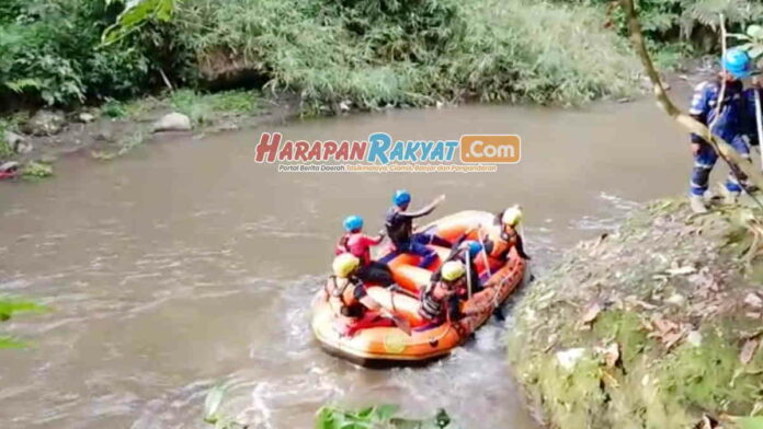 Seorang Warga Diduga Terbawa Arus Sungai Cisaruni di Tasikmalaya