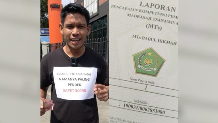 Viral Nama Terpendek di Indonesia
