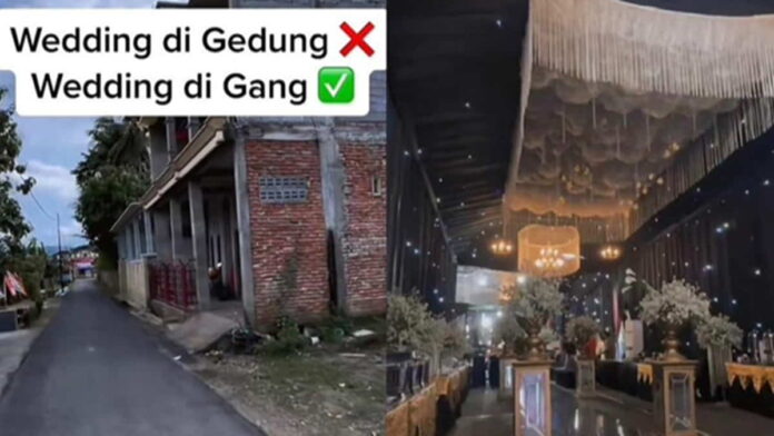 Viral Pernikahan di gang seperti hotel mewah
