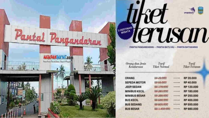 Libur Idul Fitri, Ada Diskon Harga Tiket Masuk ke 3 Destinasi Pantai Pangandaran