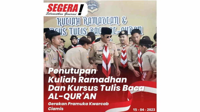 Nanang Permana Tutup Kuliah Ramadan Gerakan Pramuka Kwarcab Ciamis