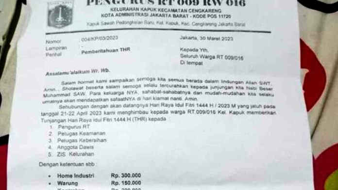 Pengurus RT di Jakarta