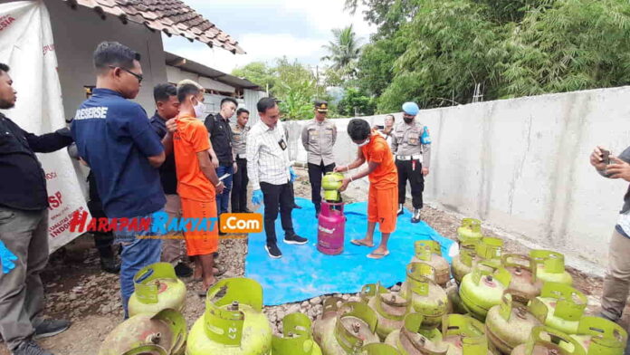 Tersangka Penyalahgunaan LPG Subsidi 3 Kg di Kota Banjar