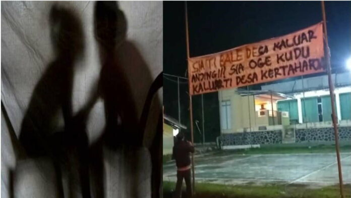 Ketahuan Selingkuhi Istri Orang, Giliran Perangkat Desa Kertaharja Ciamis Digerebek Warga