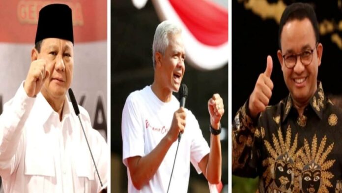Kolase Prabowo, Ganjar Prabowo, dan Anies Baswedan