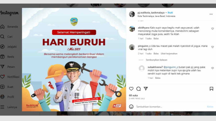 Tanggapan Netizen Soal Mobdin Pj Walikota Tasikmaya Ugal-ugalan di Yogyakarta