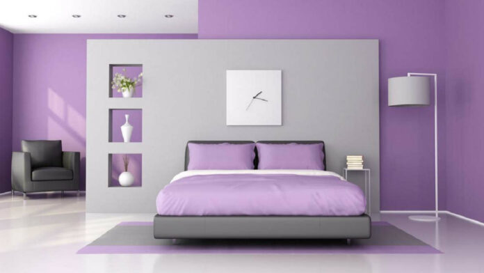 Kamar Tidur Warna Ungu