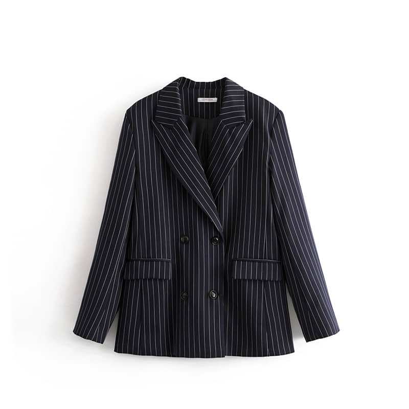 Blazer Wanita Motif Garis